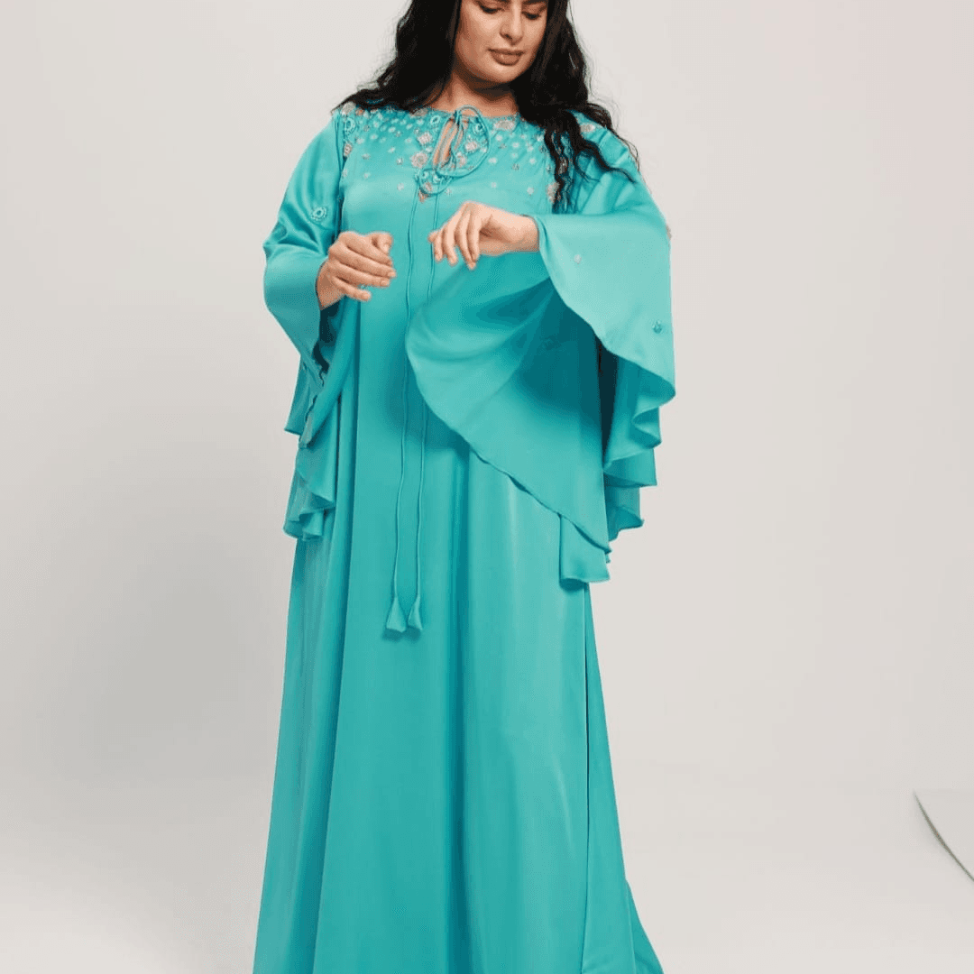 Tiffani blue silk dress
