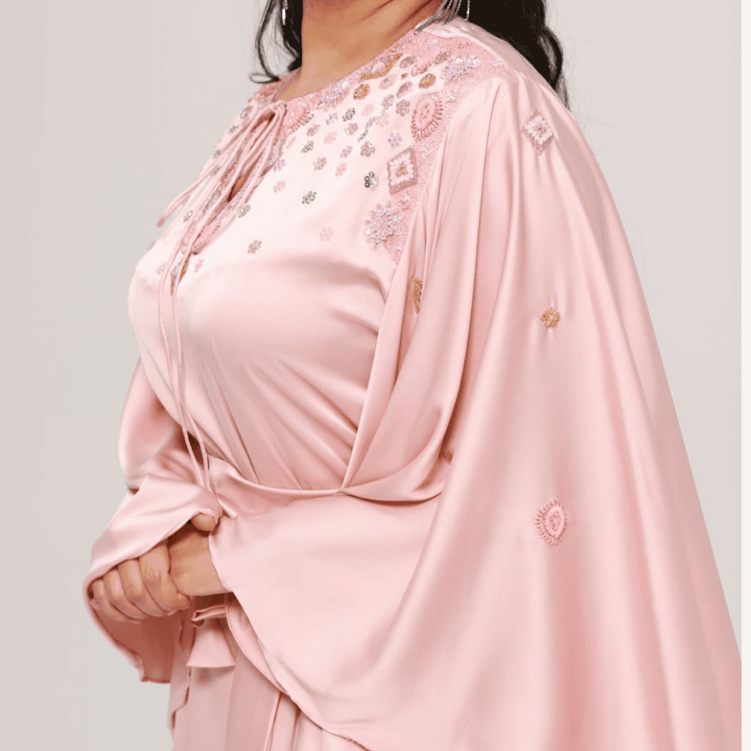 Light pink silk dress