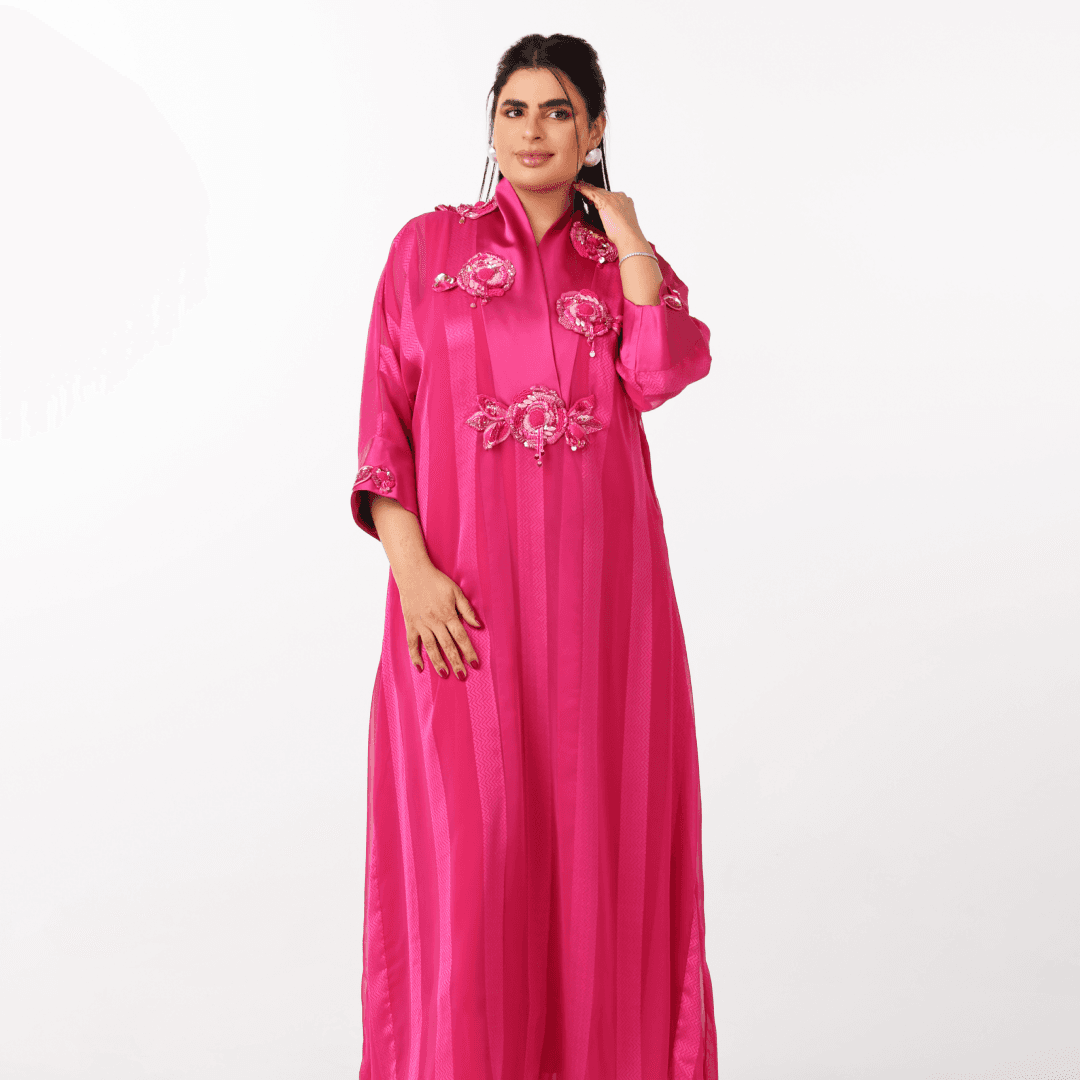 Dark pink chiffon dress