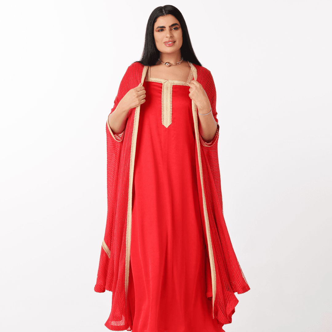 Elegant red &amp; gold set