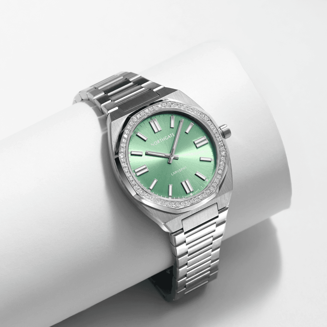 Northgate Club 40 Sage Green Diamond – Silver – Men – 40mm